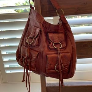 Banana republic camel pebble leather hobo bag -oversized